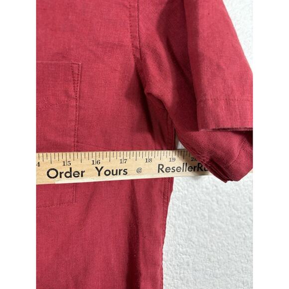 Fjall Raven Shirt Womens Size Small Maroon Comfort Fit Short Sleeve Button Up - Picture 3 of 10